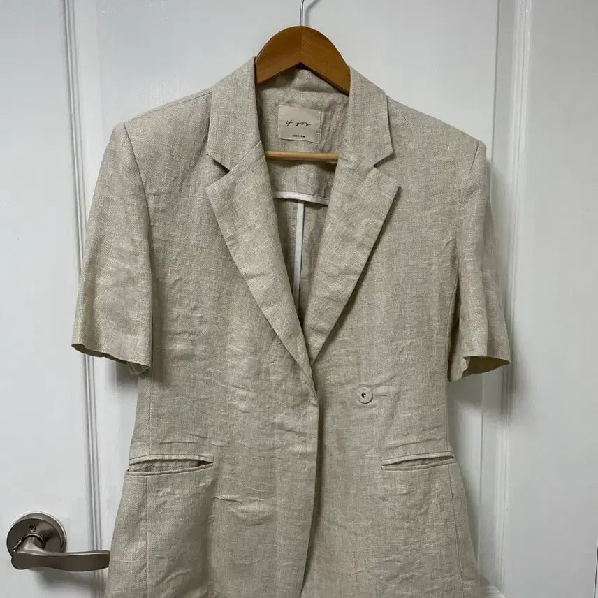 [SOLD OUT] IF YOU 이퓨 린넨 반팔 자켓 베이지