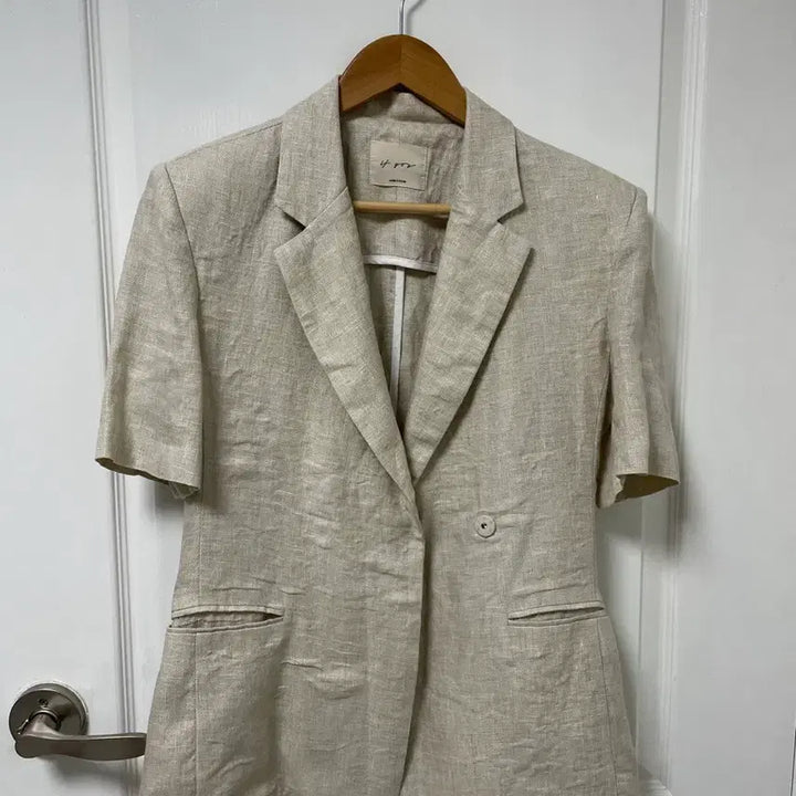 [SOLD OUT] IF YOU 이퓨 린넨 반팔 자켓 베이지