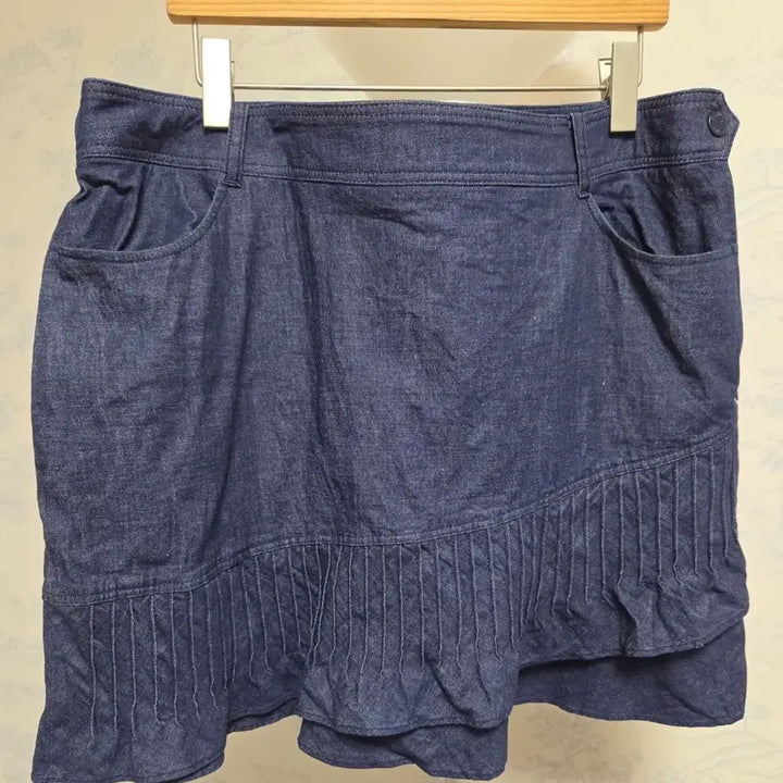 [BUNJANG] Denim Pleated Skirt (32) Shorts XL / 청데님플리츠 스커트(32) 3부반바지 xl