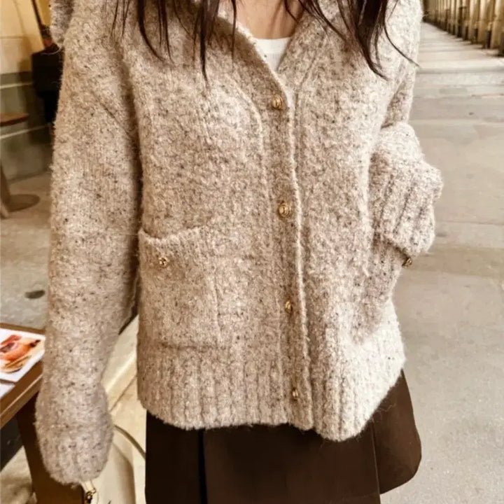 [BUNJANG] 마이아이코 헤비 숄 칼라 부클 니트 오트밀 판매합니다.미개봉 새상품! / 마이아이코 헤비 숄 칼라 부클 니트 오트밀 판매합니다.미개봉 새상품!