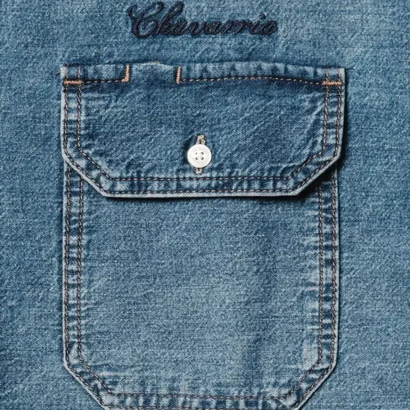 [BUNJANG] Willy Chavarria x Zara Embroidered Oversized Denim Shirt / 윌리 차바리아 x 자라 자수 박시핏 데님 셔츠 L
