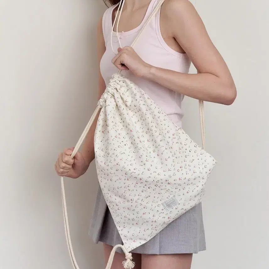 [BUNJANG] Angrox Gym Sack Bag (White) / 앵브록스 gym sack 짐색 가방 (화이트)