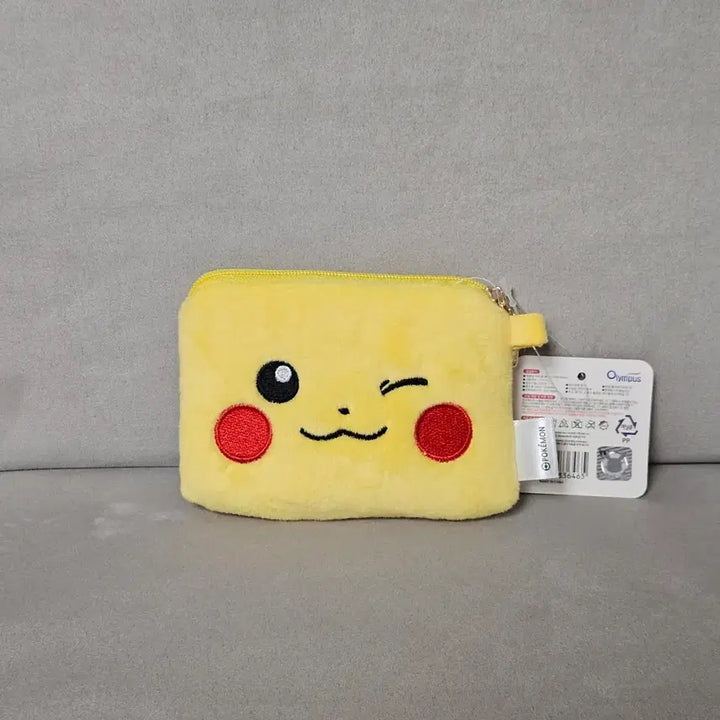 [BUNJANG] Pokemon Pikachu Face Square Pouch Coin Purse / 포켓몬스터 피카츄 페이스 사각 파우치 동전 지갑