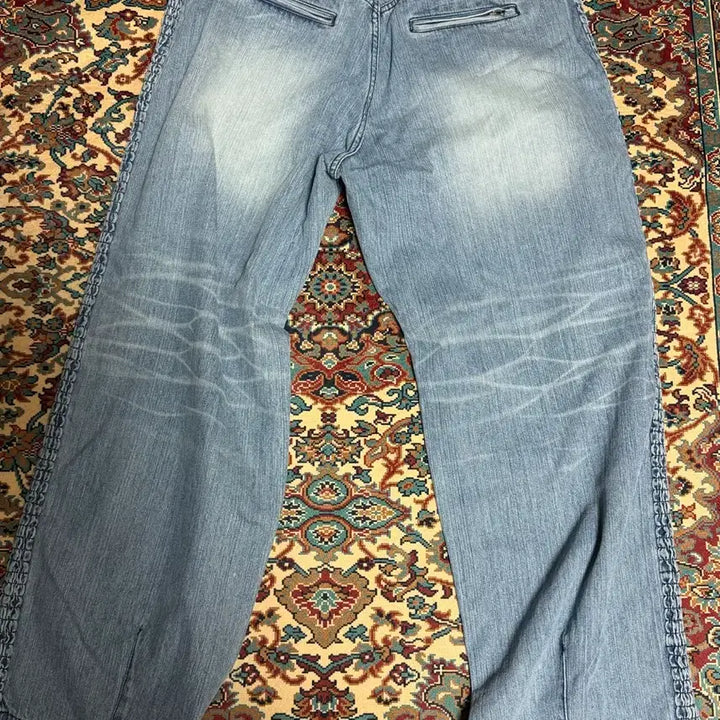 [BUNJANG] ETCE Smoking Baggy Jeans - Blue L / ETCE 스모킹 배기진 블루L