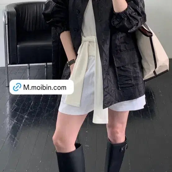[BUNJANG] Moibin Rainy Leather Jacket - Brown / 모아빈moibin Rainy leather jacket 브라운