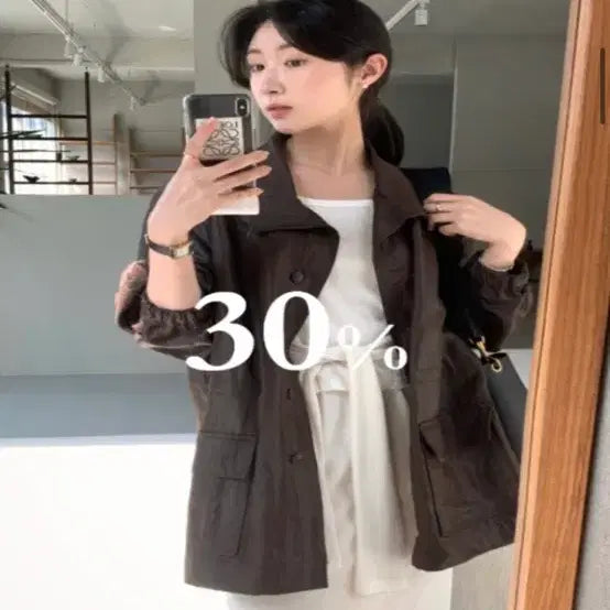 [BUNJANG] Moibin Rainy Leather Jacket - Brown / 모아빈moibin Rainy leather jacket 브라운