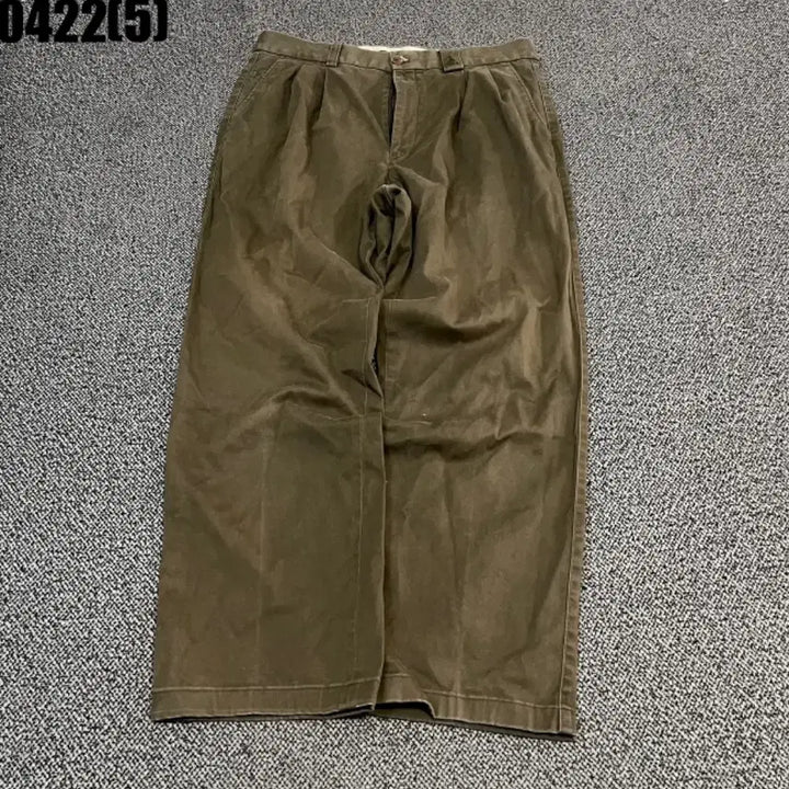 [BUNJANG] Beanpole Golf Khaki Pleated Cotton Pants / 빈폴 골프 카키색 주름 면바지 남성 바지86 0422