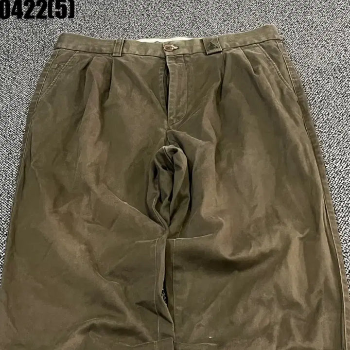 [BUNJANG] Beanpole Golf Khaki Pleated Cotton Pants / 빈폴 골프 카키색 주름 면바지 남성 바지86 0422