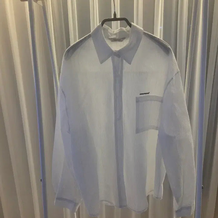 [BUNJANG] Embroidered Organza Shirt / 자수 오간자셔츠(미착용새상품)
