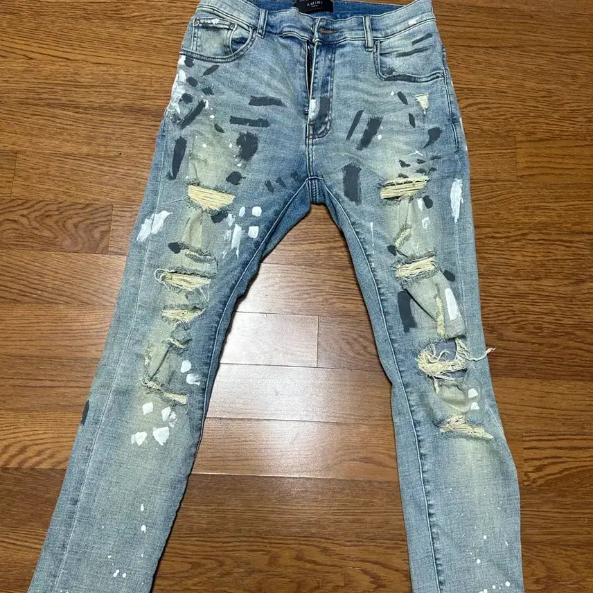 [BUNJANG] AMIRI Distressed Denim Jeans / AMIRI 아미리 디스트로이드 데님진 청바지