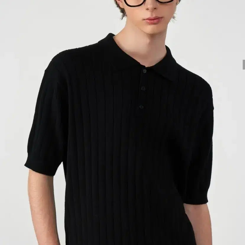 [BUNJANG] Un-Taped Studio Short Sleeve Collar Knit / 언텝트 스튜디오 반팔 카라 니트