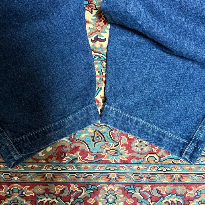 [BUNJANG] Elmood Oval Wide Denim Jeans / 엘무드 오벌 와이드 데님 인디고 44사이즈