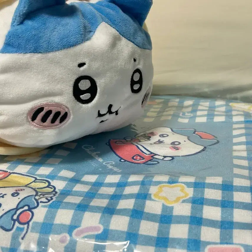 [BUNJANG] Chikawa Hachiware Ttotia Plush and Crepe Handkerchief Set / 치이카와 하치와레 또띠아 누이+크레페 손수건 세트