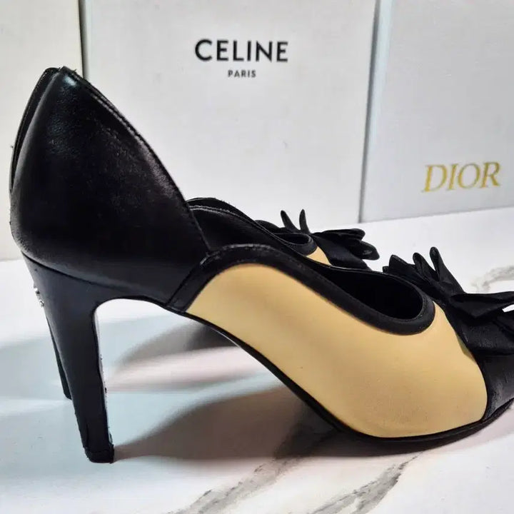 [BUNJANG] Chanel Black Ribbon Open Toe Pumps Women&