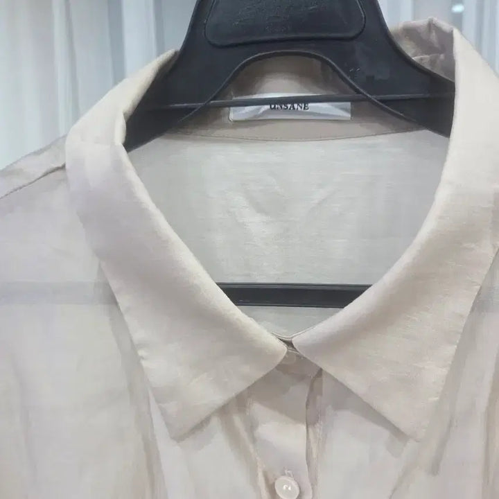 [BUNJANG] Summer See-Through Loose Fit Shirt (Pink Beige) / 여름시스루루즈핏셔츠(핑크베이지