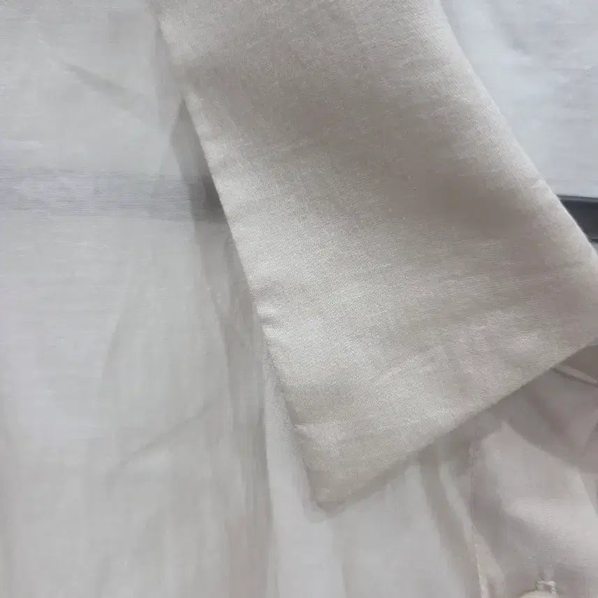 [BUNJANG] Summer See-Through Loose Fit Shirt (Pink Beige) / 여름시스루루즈핏셔츠(핑크베이지