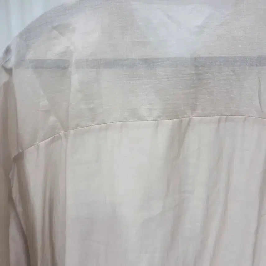 [BUNJANG] Summer See-Through Loose Fit Shirt (Pink Beige) / 여름시스루루즈핏셔츠(핑크베이지