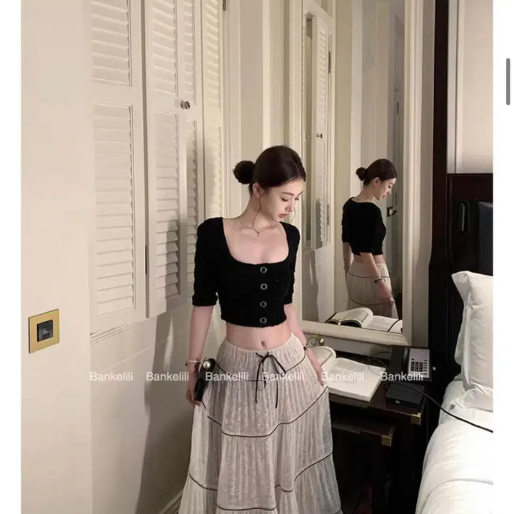 [BUNJANG] The Nuvé Tweed Crop Jacket / 더누베 트위드 크롭자켓