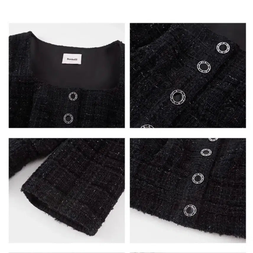 [BUNJANG] The Nuvé Tweed Crop Jacket / 더누베 트위드 크롭자켓