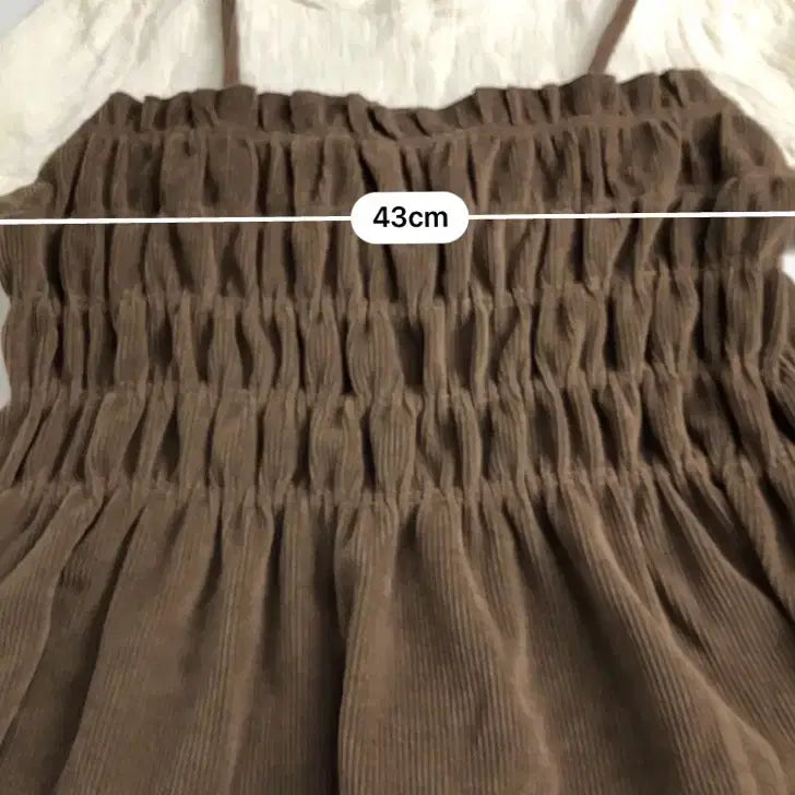 [BUNJANG] Corduroy Bustier Shirred Blouse / 코듀로이 뷔스티에 셔링 블라우스