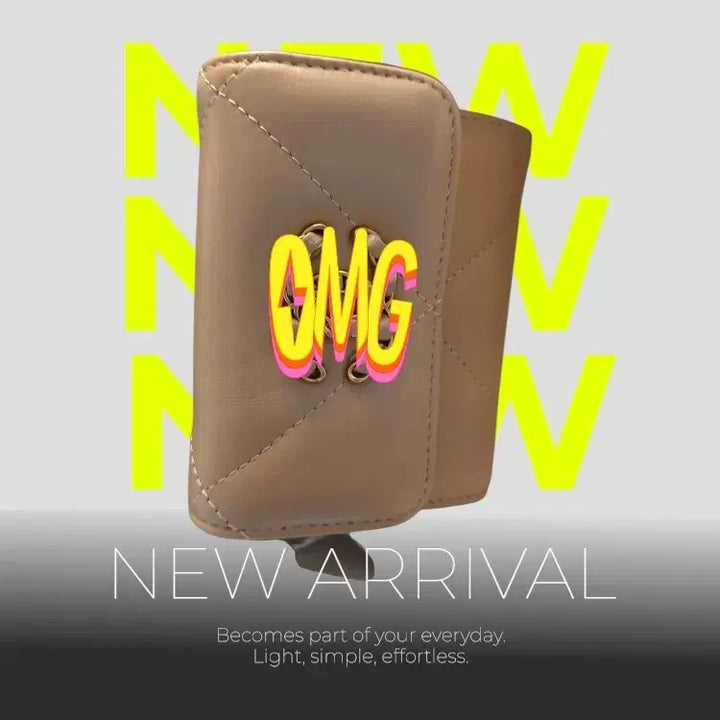 [BUNJANG] Beige Lambskin Quilted Tri-Fold Card Wallet / (무료배송) 베이지 램스킨 퀼팅 3단 카드지갑