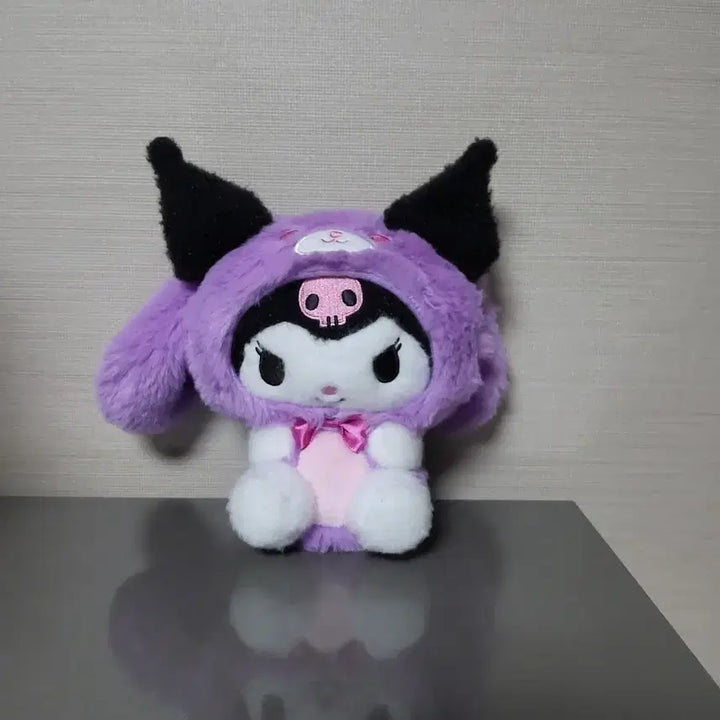 [BUNJANG] Kuromi Purple Hood Plush Keychain / (5월까지 할인)쿠로미 퍼플 후드 봉제인형 키링