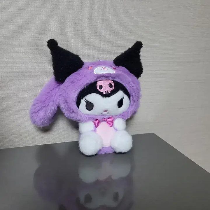 [BUNJANG] Kuromi Purple Hood Plush Keychain / (5월까지 할인)쿠로미 퍼플 후드 봉제인형 키링