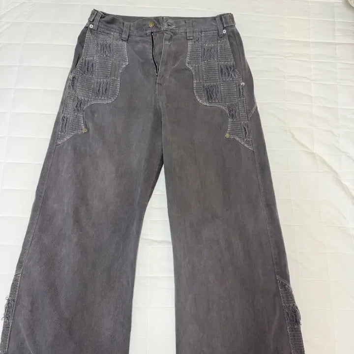 [BUNJANG] Polytelung Western Borro Pants Grey / [3] 폴리테루 웨스턴 보로 팬츠 그레이