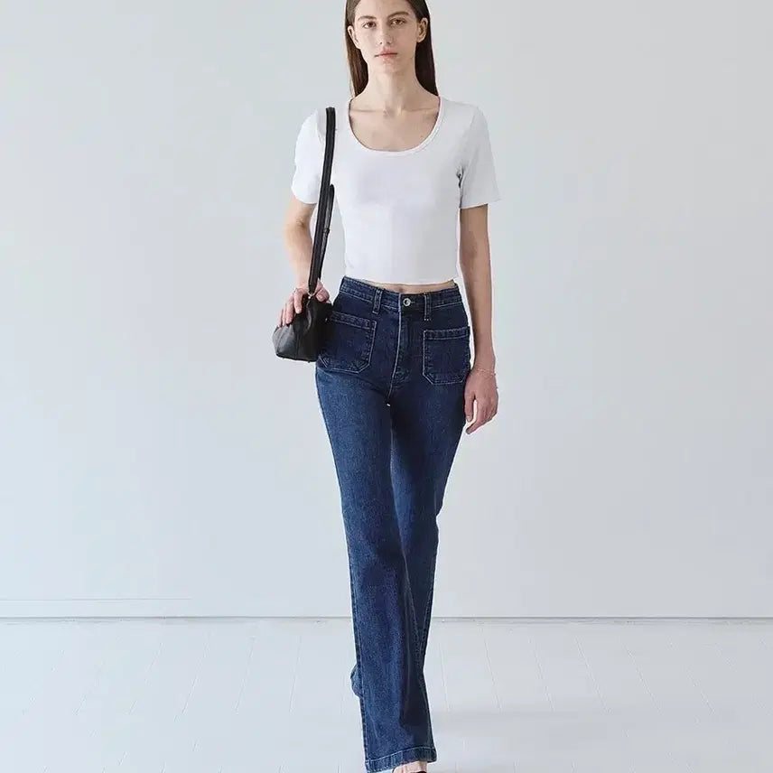 [BUNJANG] Hwa Forte Bootcut Denim (Blue Hour) Shorts XS / 하와 포르테 부츠컷 데님(블루아워) 숏 XS 완전새상품
