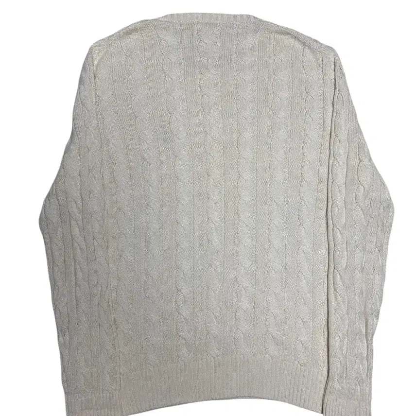 [SOLD OUT] [정품] 폴로 랄프로렌 아이보리 케이블 꽈배기 니트 L