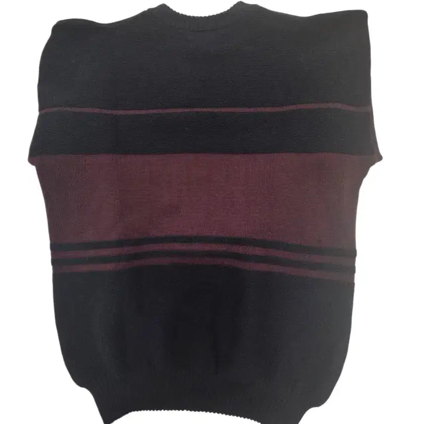 [BUNJANG] Burberry Roundneck Knit Sweater Black/Burgundy / 버버리 블랙/버건디 라운드넥 니트 스웨터