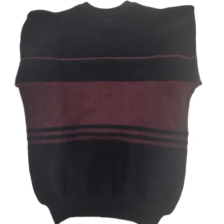 [BUNJANG] Burberry Roundneck Knit Sweater Black/Burgundy / 버버리 블랙/버건디 라운드넥 니트 스웨터