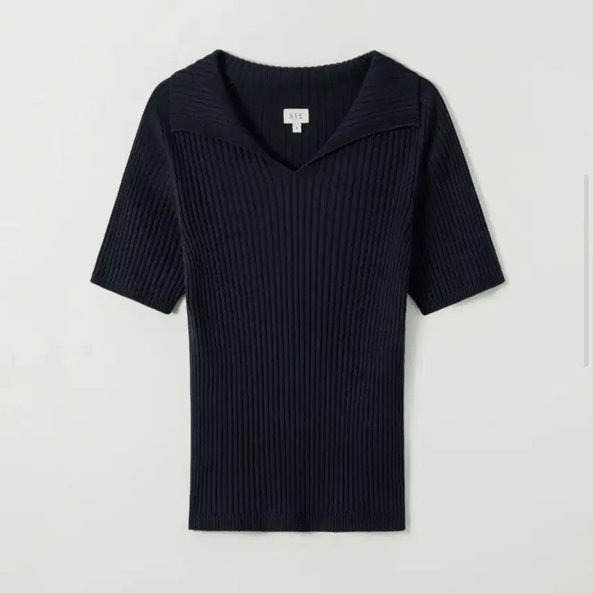 [BUNJANG] SIE Ruen Ribbed Collar Knit Deep Navy S / 시에 SIE 루엔 리브드 칼라 니트 딥 네이비 S