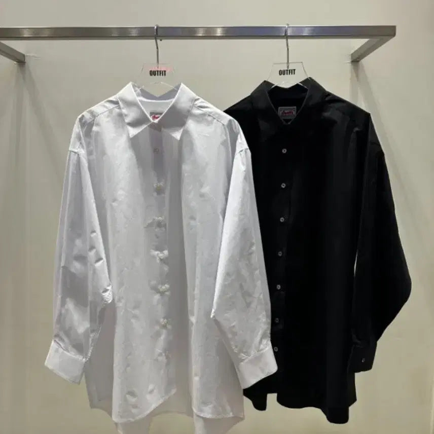 [BUNJANG] Outfit Of The Day (OOTD) Oversized Shirt (White) / 아웃핏 로 셔츠 (화이트)