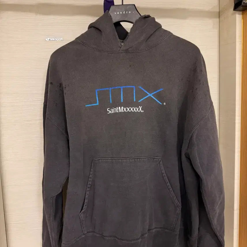 [BUNJANG] Saint Michael Hoody Gray XL / 세인트미카엘 smx 후드티 그레이 xl