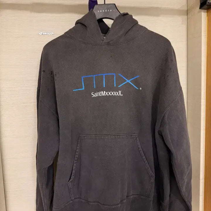 [BUNJANG] Saint Michael Hoody Gray XL / 세인트미카엘 smx 후드티 그레이 xl