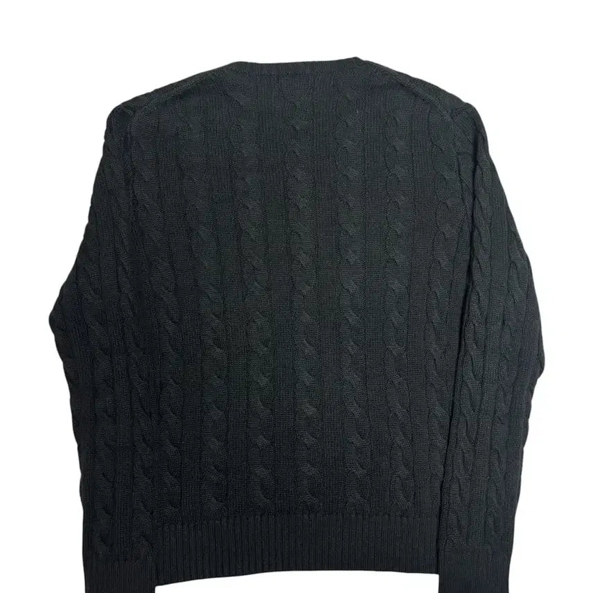 [SOLD OUT] [정품] 폴로 랄프로렌 블랙 케이블 꽈배기 니트 S