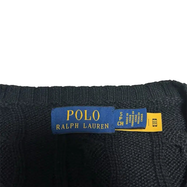 [SOLD OUT] [정품] 폴로 랄프로렌 블랙 케이블 꽈배기 니트 S