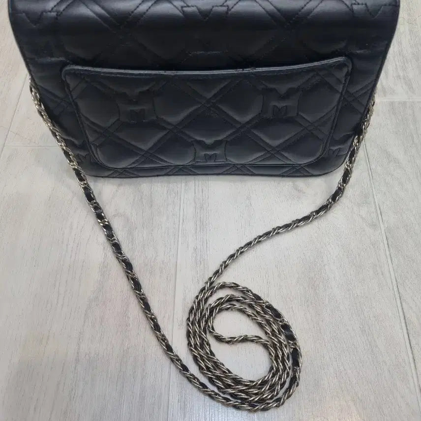 [BUNJANG] Metroc City Black Leather Mini Shoulder Cross Bag / 메트로시티 미니백 블랙가죽 숄더 크로스