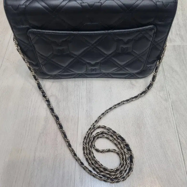 [BUNJANG] Metroc City Black Leather Mini Shoulder Cross Bag / 메트로시티 미니백 블랙가죽 숄더 크로스