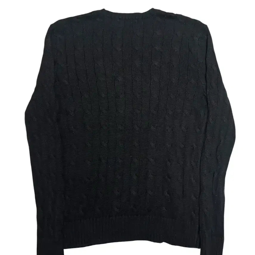 [BUNJANG] Polo Ralph Lauren Cable Knit Sweater XS / [정품] 폴로 랄프로렌 블랙 케이블 꽈배기 니트 XS