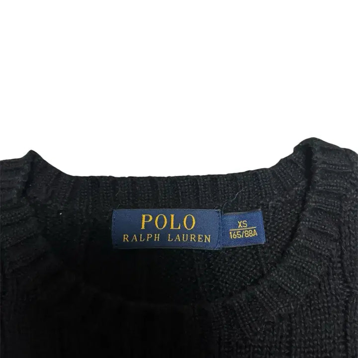 [BUNJANG] Polo Ralph Lauren Cable Knit Sweater XS / [정품] 폴로 랄프로렌 블랙 케이블 꽈배기 니트 XS