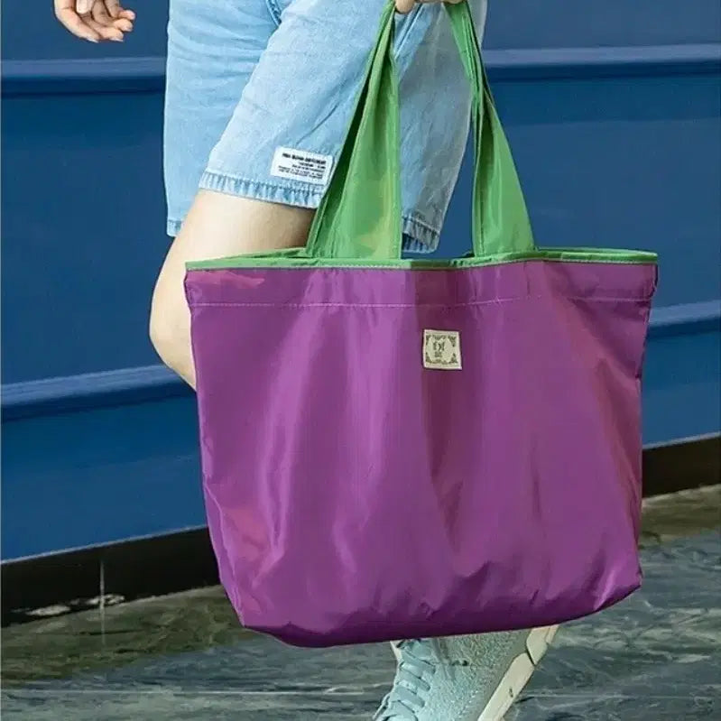 [SOLD OUT] 보라색/그린 에코백 토트백(새상품)
