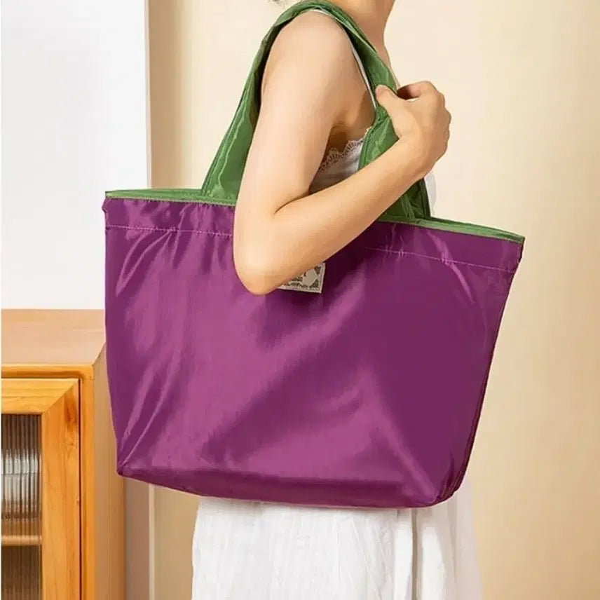 [SOLD OUT] 보라색/그린 에코백 토트백(새상품)