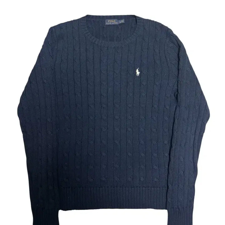 [BUNJANG] Polo Ralph Lauren Cable Knit Sweater / [정품] 폴로 랄프로렌 네이비 케이블 꽈배기 니트 L