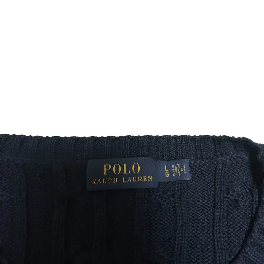 [BUNJANG] Polo Ralph Lauren Cable Knit Sweater / [정품] 폴로 랄프로렌 네이비 케이블 꽈배기 니트 L