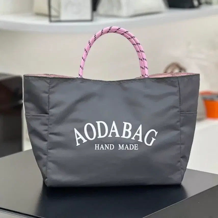 [SOLD OUT] AODABAG 토트백 블랙 핑크 핸들(새상품)