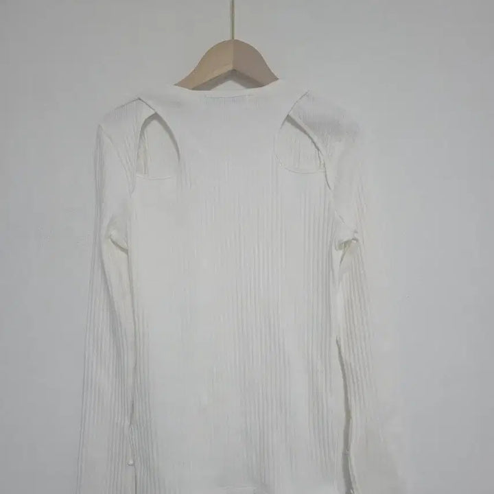 [BUNJANG] SJYP Ribbed Long Sleeve T-Shirt Ivory Slim Fit / 한섬 SJYP 아이보리 골지 티셔츠 슬림55 등포인트 긴팔