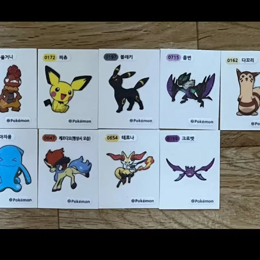 [BUNJANG] Pokemon Sticker Set (9 Types) / 포켓몬 스티커 9종 세트