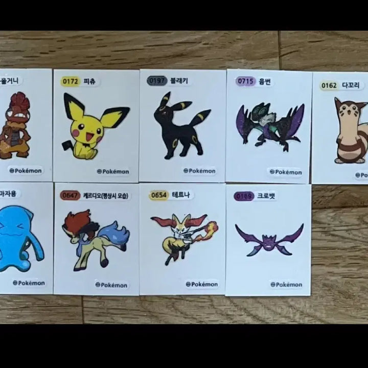 [BUNJANG] Pokemon Sticker Set (9 Types) / 포켓몬 스티커 9종 세트